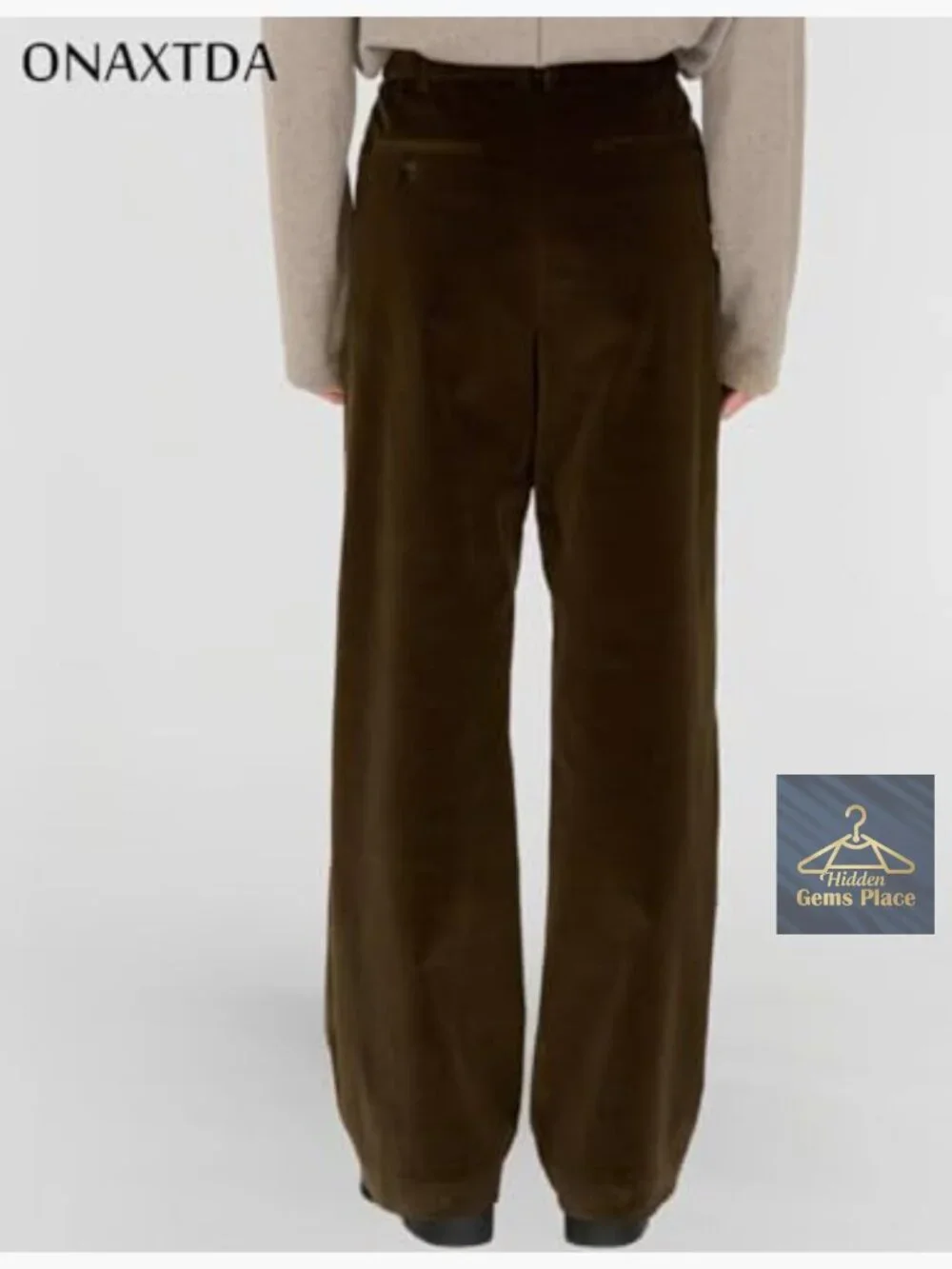 Men's Corduroy Dress Pants Straight Leg Flat Front Trousers Business Casual